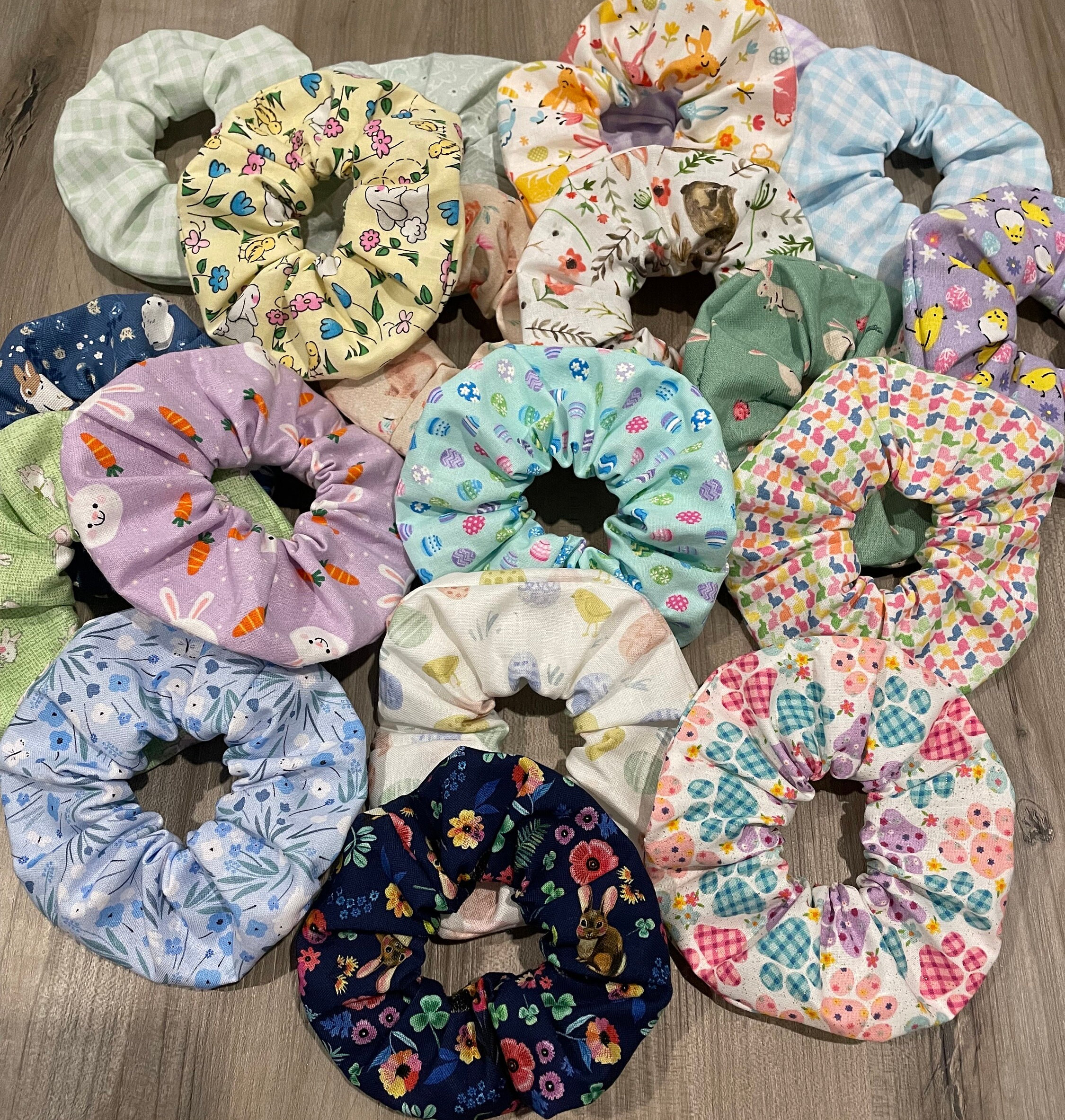 Spring Hair Scrunchies - Etsy
