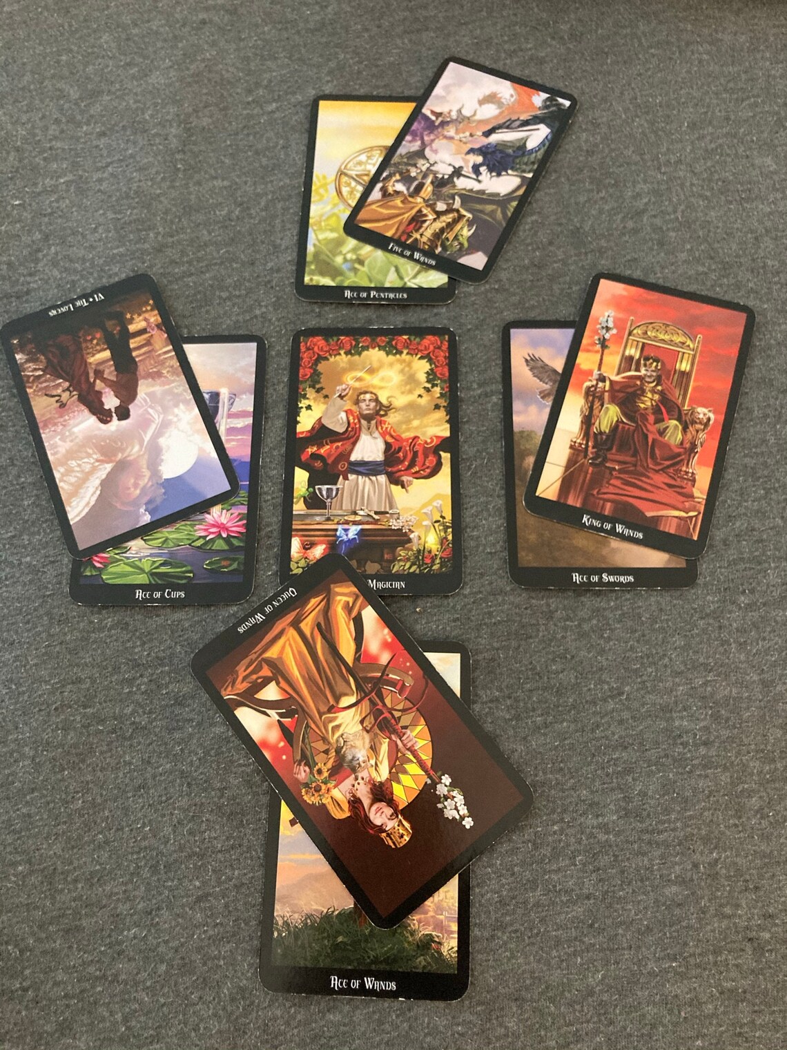 The Four Elements Earth Water Air Fire Tarot Spread Reading Etsy