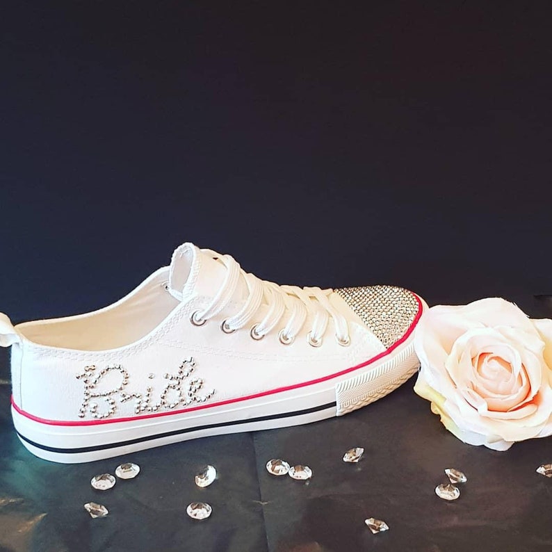 personalised wedding canvas shoes
