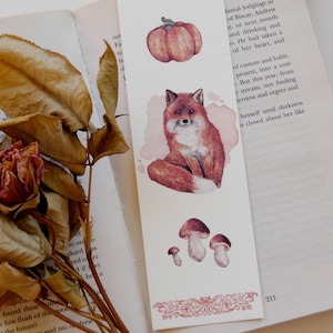 Rode vos, Fox aquarel, Fox print, dierlijke bladwijzer, Woodland Animal Art, Wildlife schilderij, Fox Art