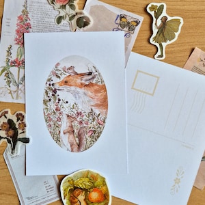 Skurrile Postkarten, Cottagecore Postkarten, Vintage Postkarten, Gemütliche Ästhetik, Pen Pal Postkarten, Tierkunst, Stationäre Kunst, Gemütliche Postkarten