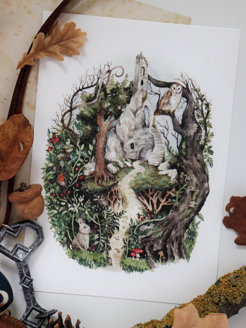 Fairytale Illustrations Folklore Art Forest Animals Witchy Etsy