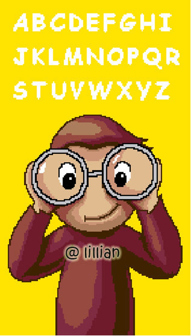 CURIOUS GEORGE ABC Alphabet Sampler Cross Stitch Pattern | Etsy
