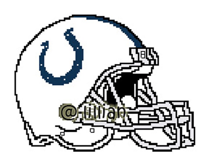 NFL INDIANAPOLIS COLTS Helmet Cross Stitch Pattern Etsy