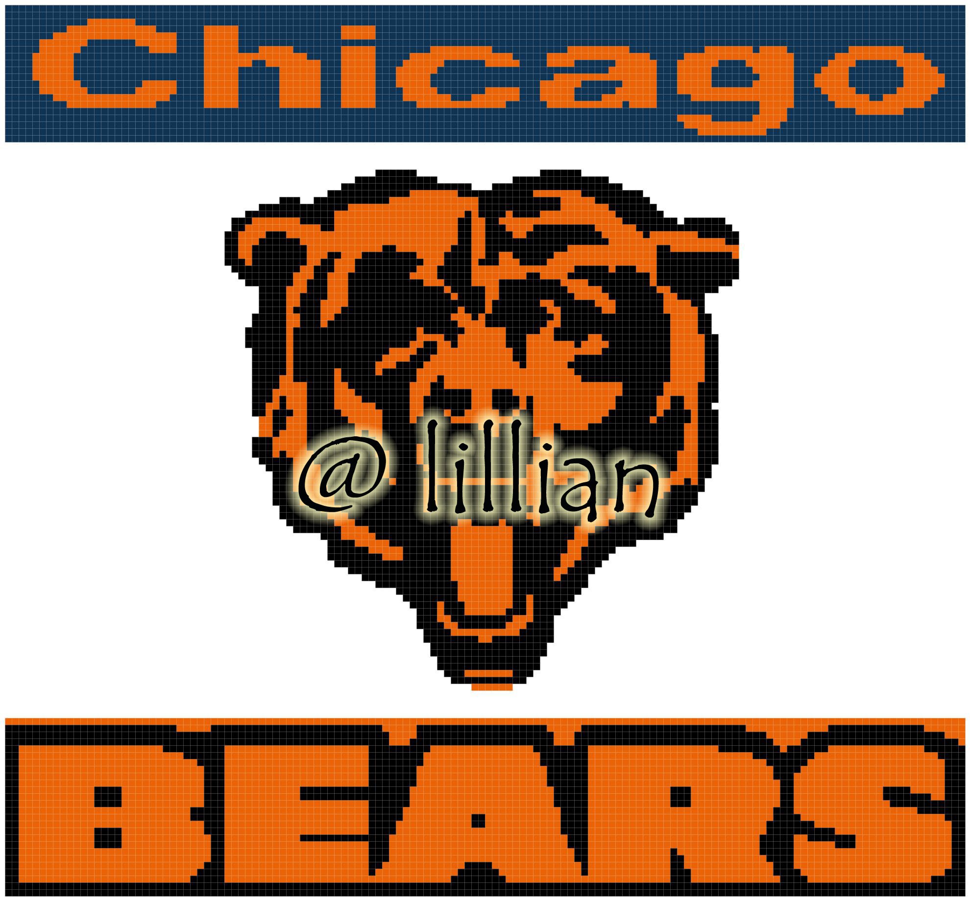 NFL CHICAGO BEARS Cross Stitch Pattern P D F Etsy
