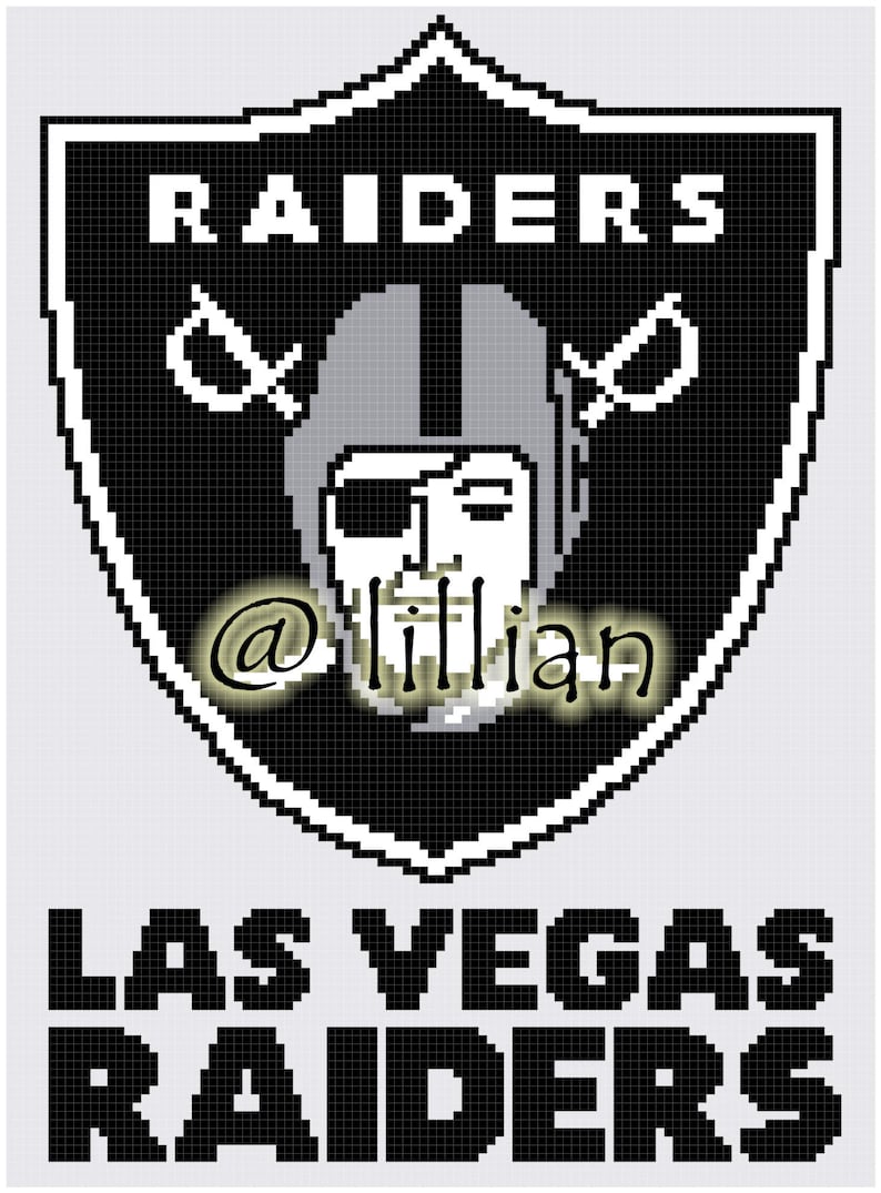 NFL LAS Vegas RAIDERS Cross Stitch Pattern P D F Etsy