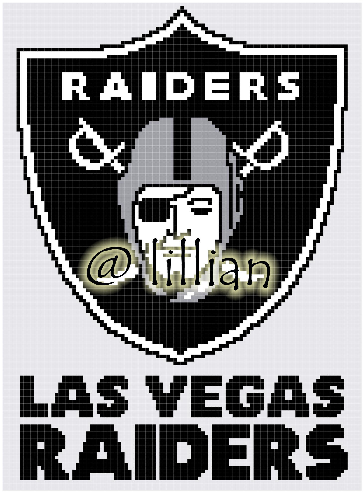 NFL LAS Vegas RAIDERS Cross Stitch Pattern Etsy