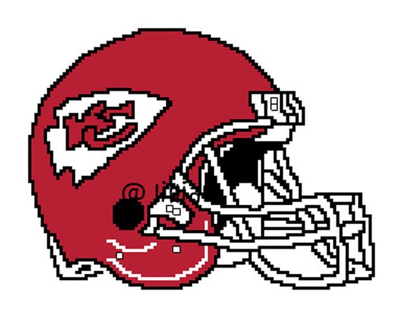 NFL KANSAS City CHIEFS Helmet Cross Stitch Pattern | Etsy