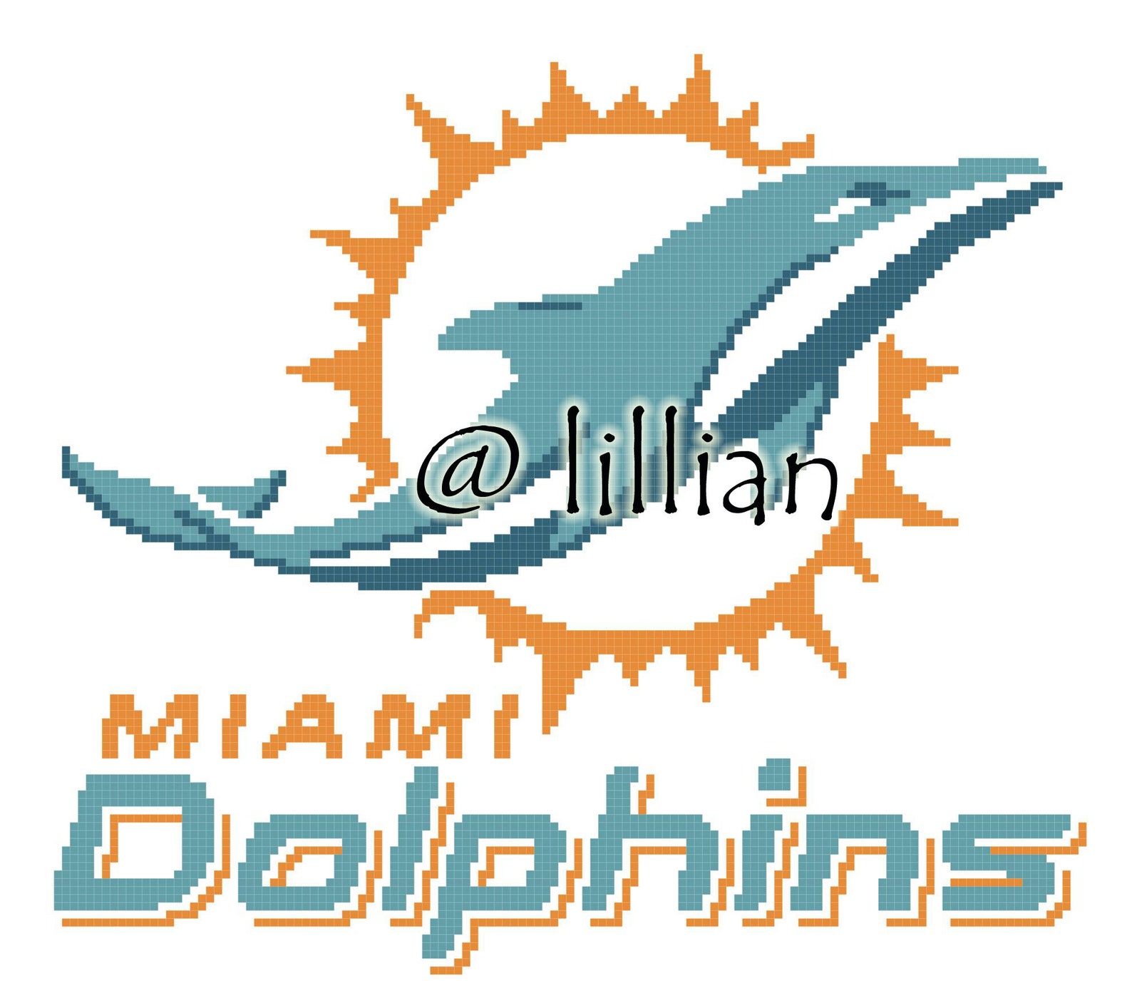 NFL MIAMI DOLPHINS new Cross Stitch Pattern P D F Etsy