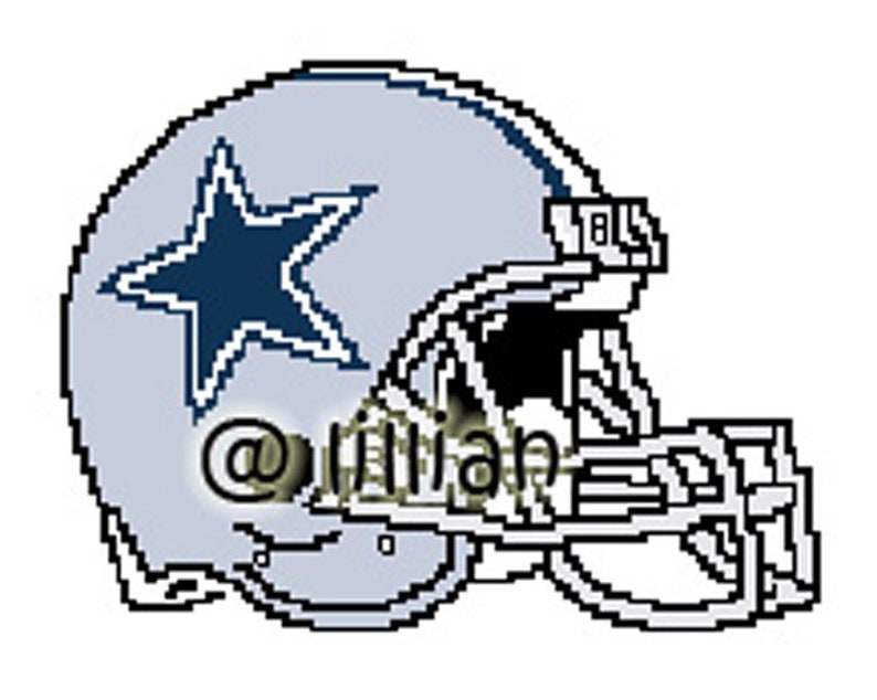 NFL DALLAS COWBOYS Helmet Cross Stitch Pattern P D F Etsy