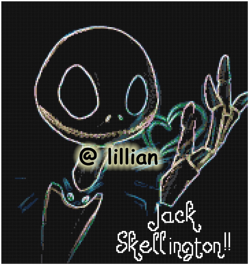 The Nightmare Before Christmas Jack In Neon Light Cross Stitch Pattern Art Collectibles Cross Stitch Startfi Io