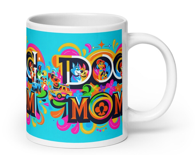 Featured listing image: Mom 542 Dog Mom White glossy mug