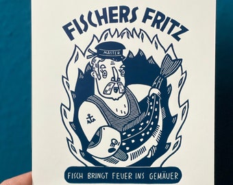Fischer's Fritz | linoprint