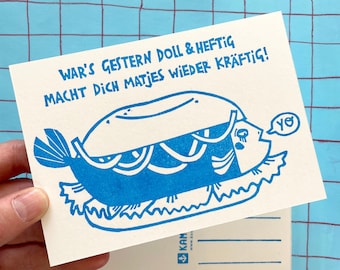 Fischbrötchen | Postkarte