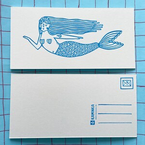 Mermaid postcard image 2
