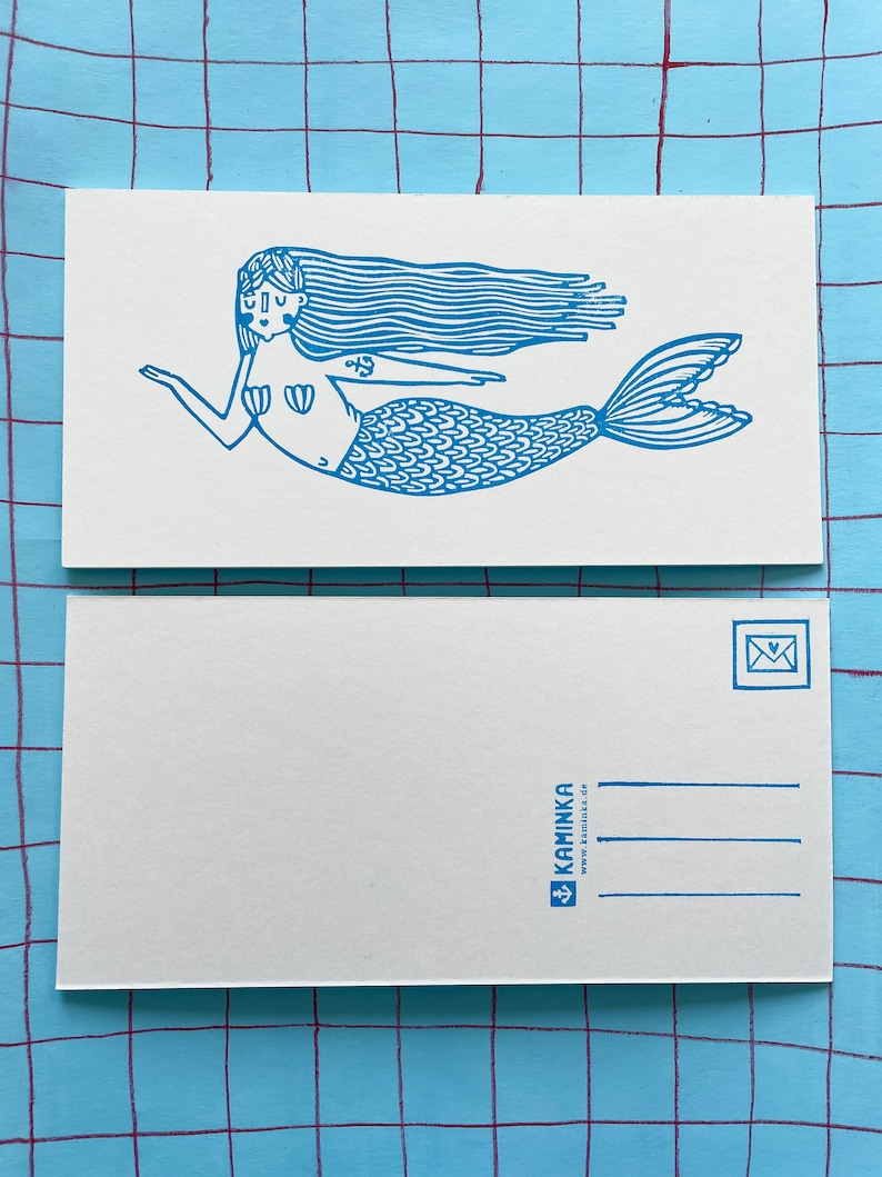 Mermaid postcard image 2
