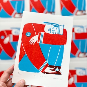 Sail away | Linocut