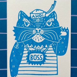 Boss Cat postcard image 3
