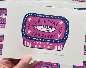 Sardines | Stamp printing