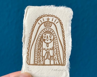 Kleine Maria | Linoldruck
