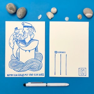Prenez un salut avec vous | carte postale