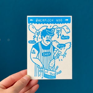 Peixe frito Udo | cartão postal