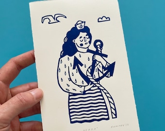 Gerda | Linocut print
