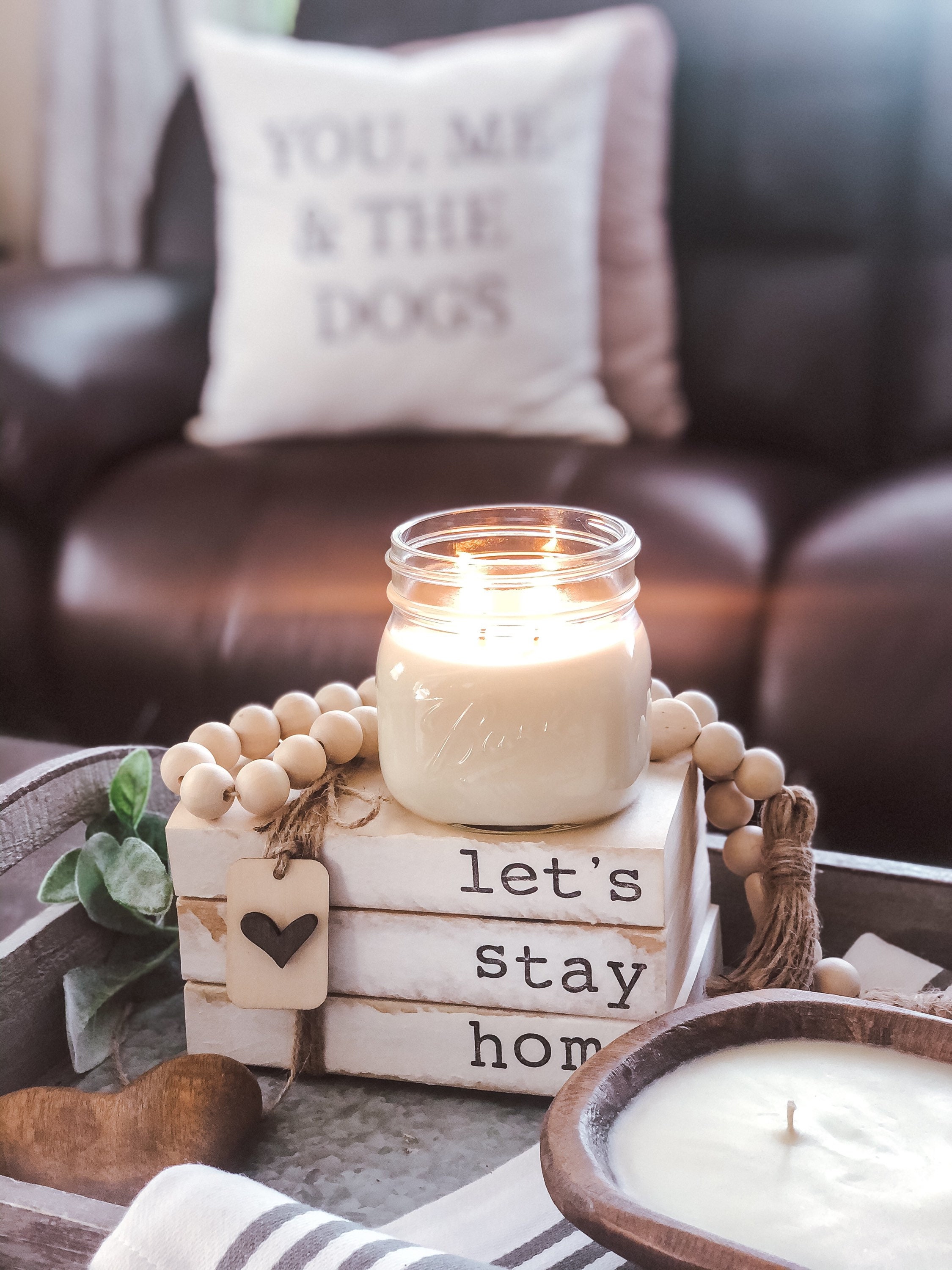 Double Wick Soy Candle Fall Candles Mason Jar Candle 2 Etsy