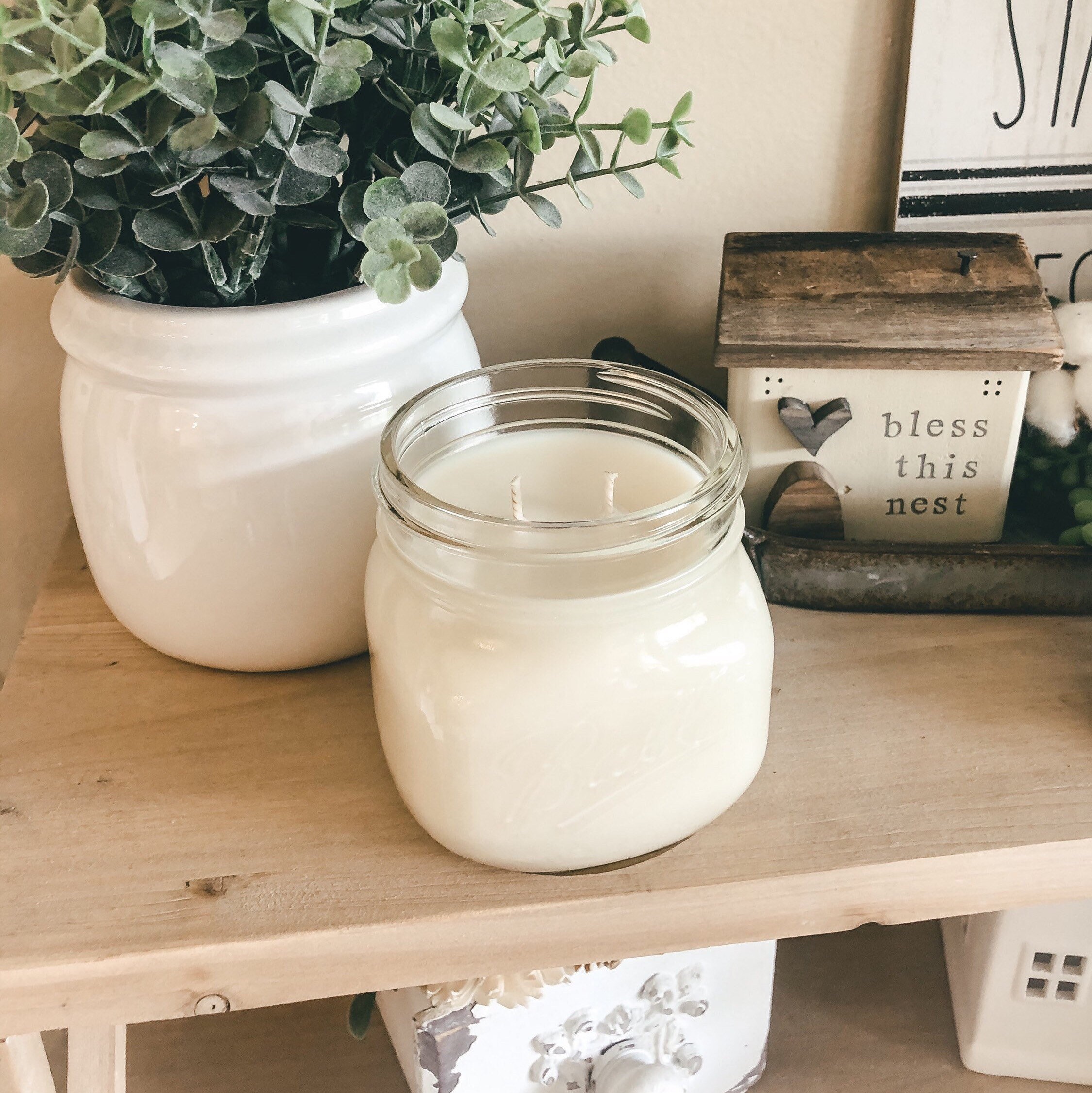 Double Wick Soy Candle Fall Candles Mason Jar Candle 2 Etsy