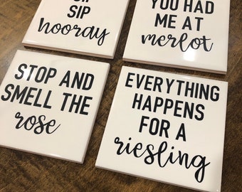Ceramic Tile Coaster Etsy