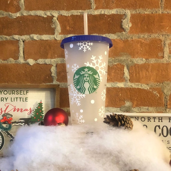 Christmas Starbucks Cold Cup  Holiday Cup  Starbucks Reusable Cup   Custom Starbucks Cup  Snowflake Cup - Etsy