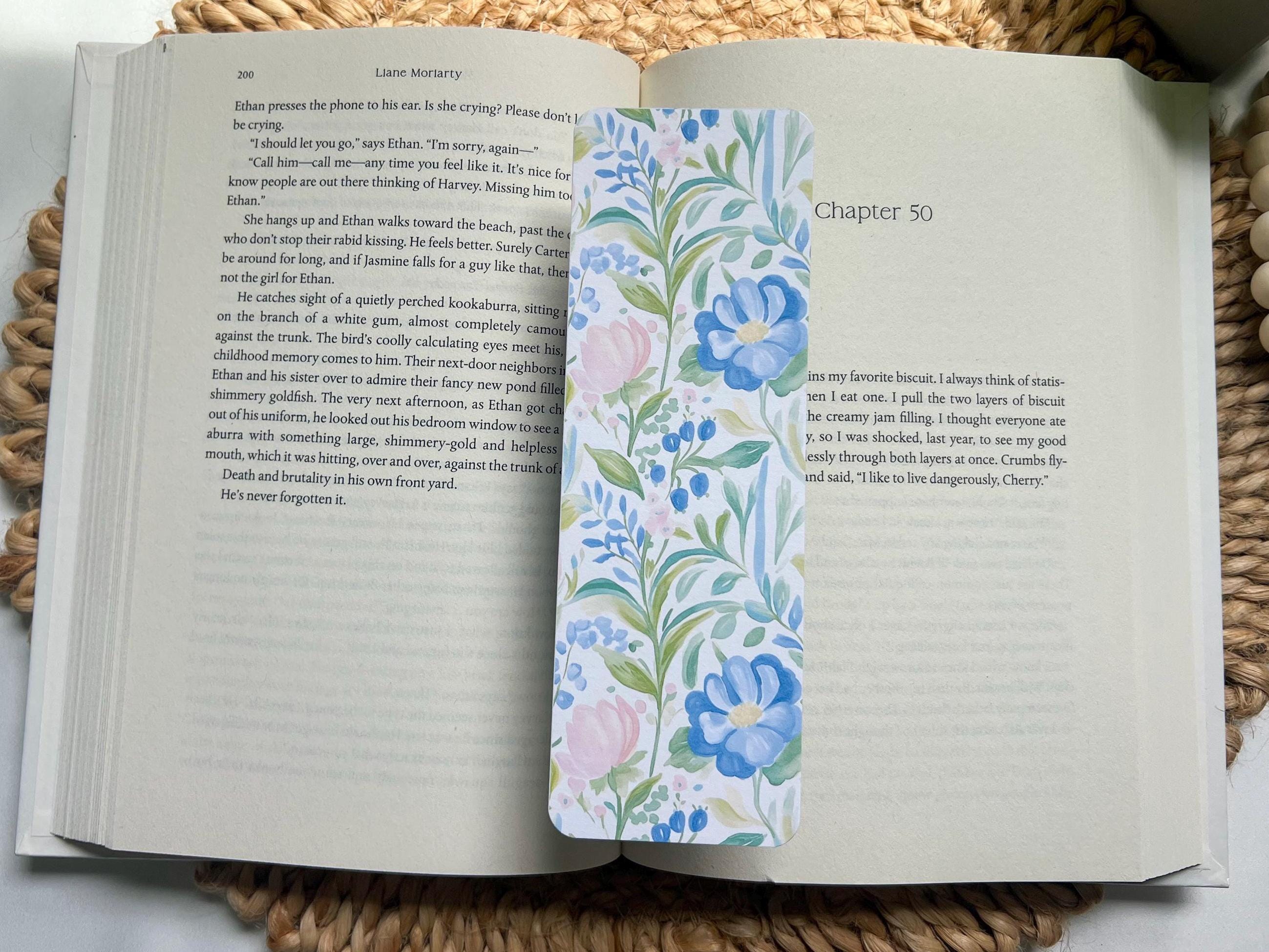 Cardstock Bookmark • Grandmillenial Bookmark Plaid • Watercolor ...