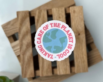 Take Care of the Planet • Laptop Sticker Decal • Waterproof Sticker  • Waterbottle sticker • ereader sticker decal