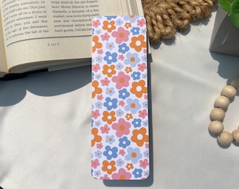 Cardstock Bookmark • Retro Florals • Bookmark for readers • Bookish • Bookworm • Gift for Readers