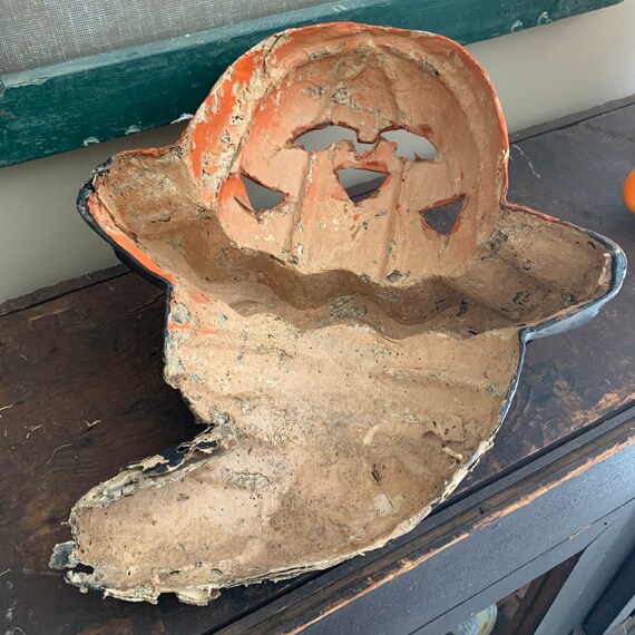 Vintage Paper Mache Pumpkin Mask - image 6