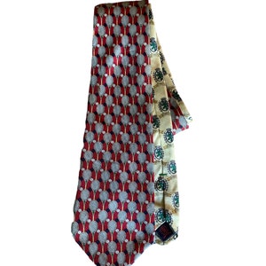Vintage Tommy Hilfiger Tennis Themed Tie Silk USA