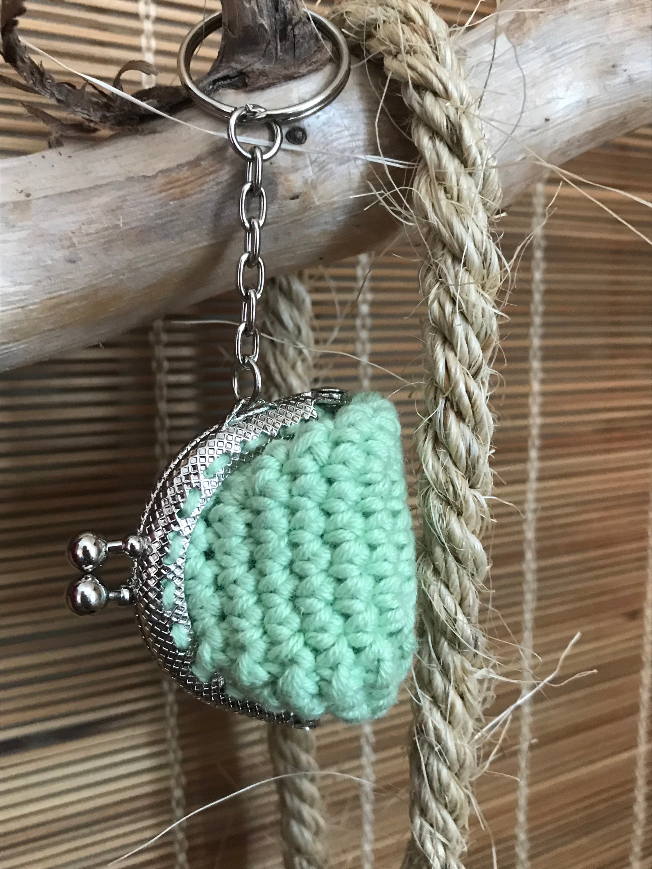 Hand crocheted key chain coin purse Etsy
