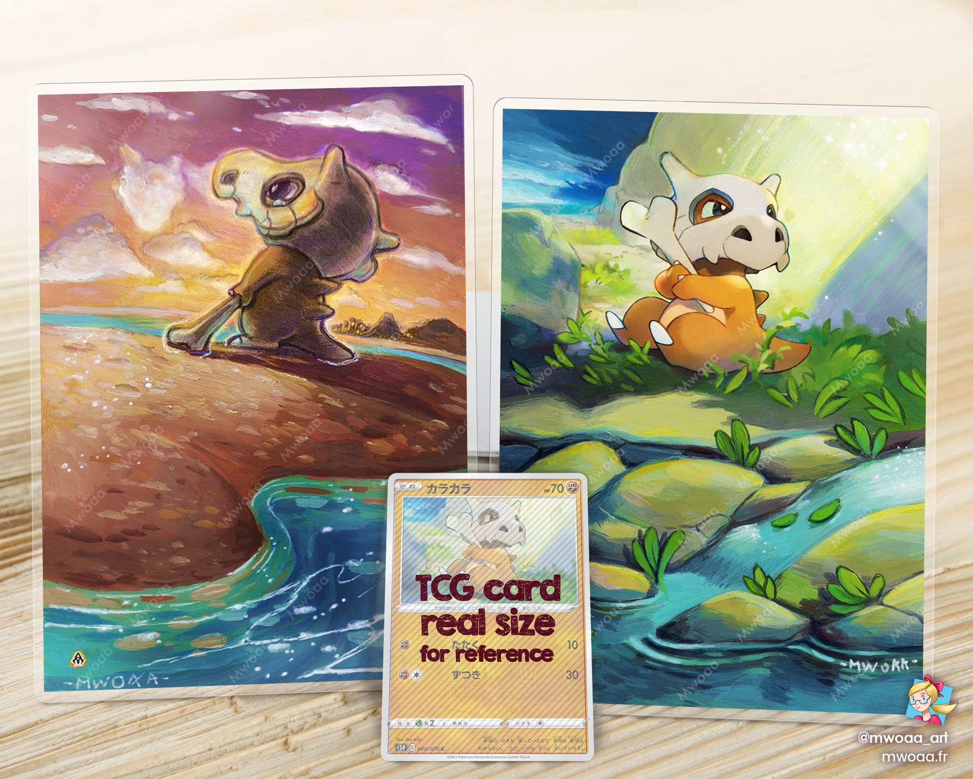 Cubone Laminated A5 Altered Card Print - Etsy Hong Kong