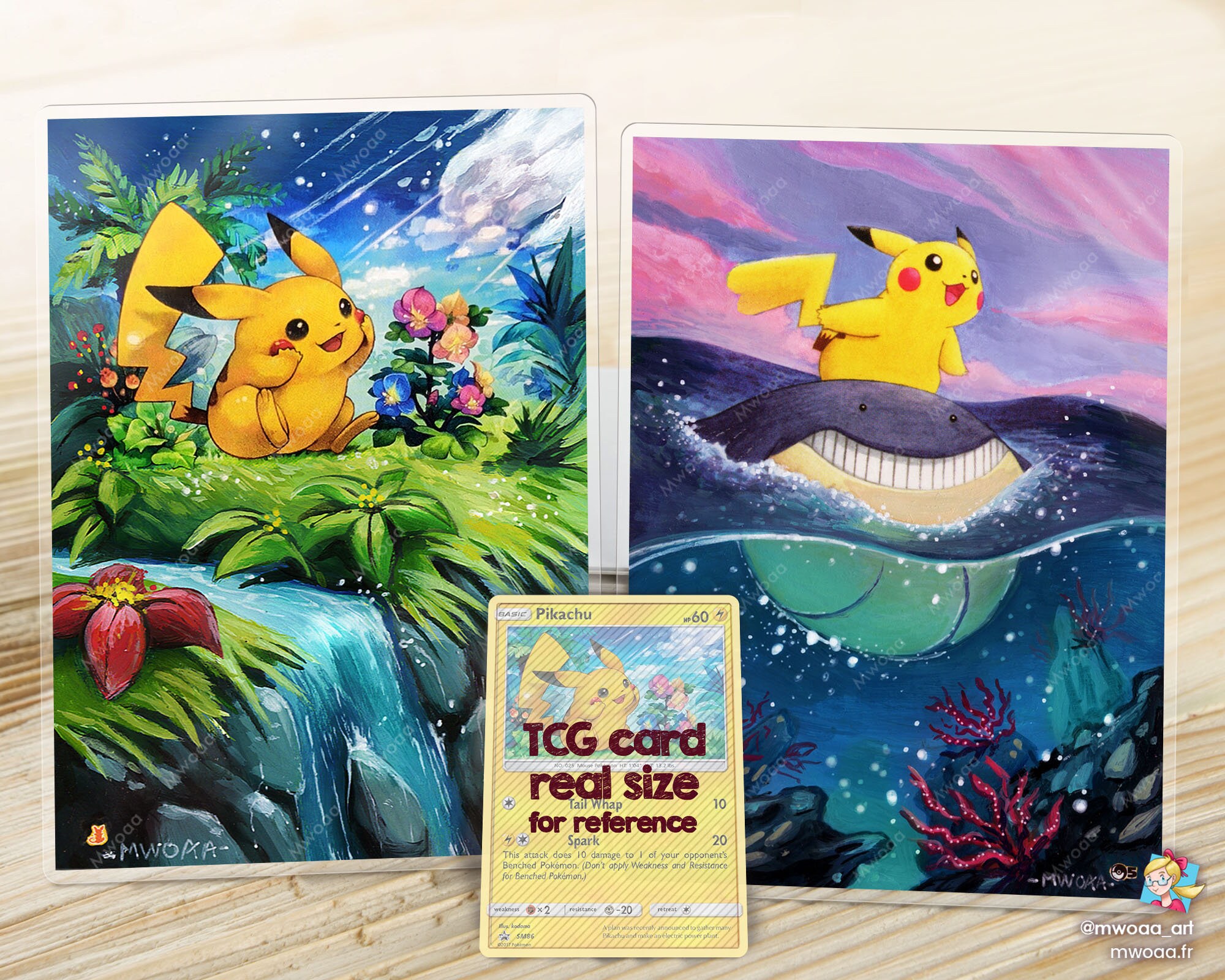 Pikachu Laminated A5 Altered Card Print Etsy