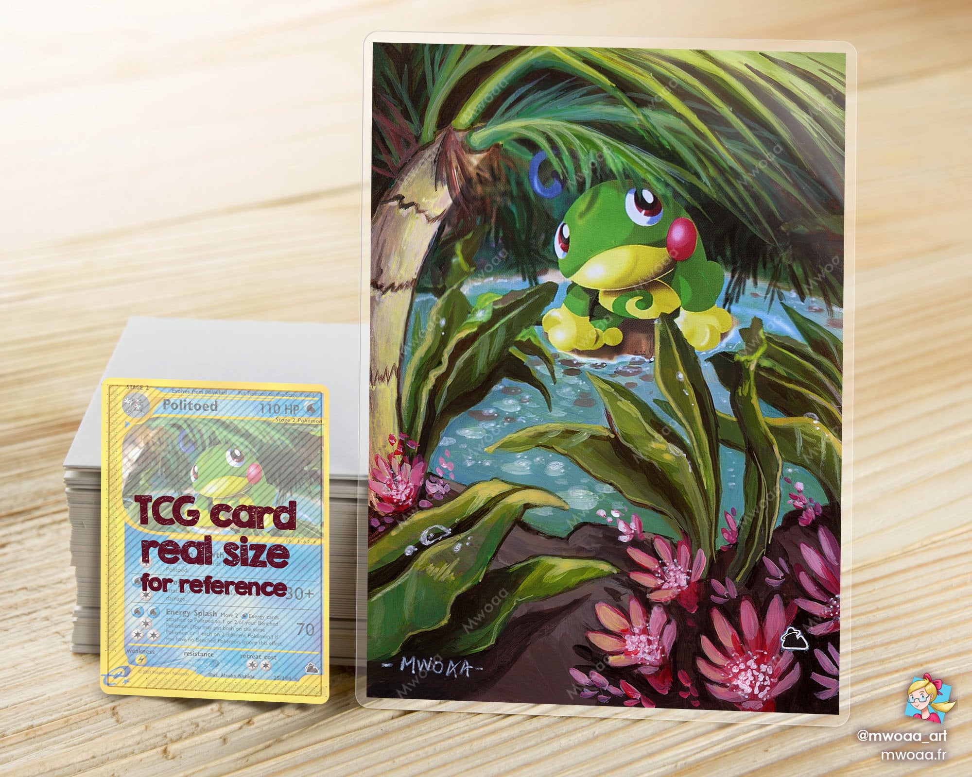 Politoed Laminated A5 Altered card print Etsy
