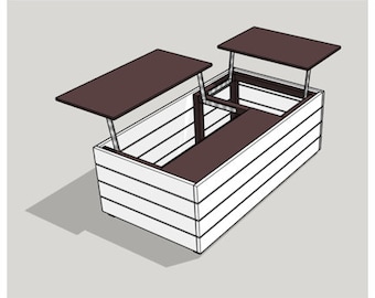 Tutorial y planos de mesa de centro elevable