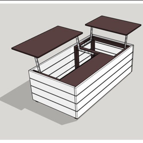 Lift-top Coffee Table Plans & Tutorial | Etsy