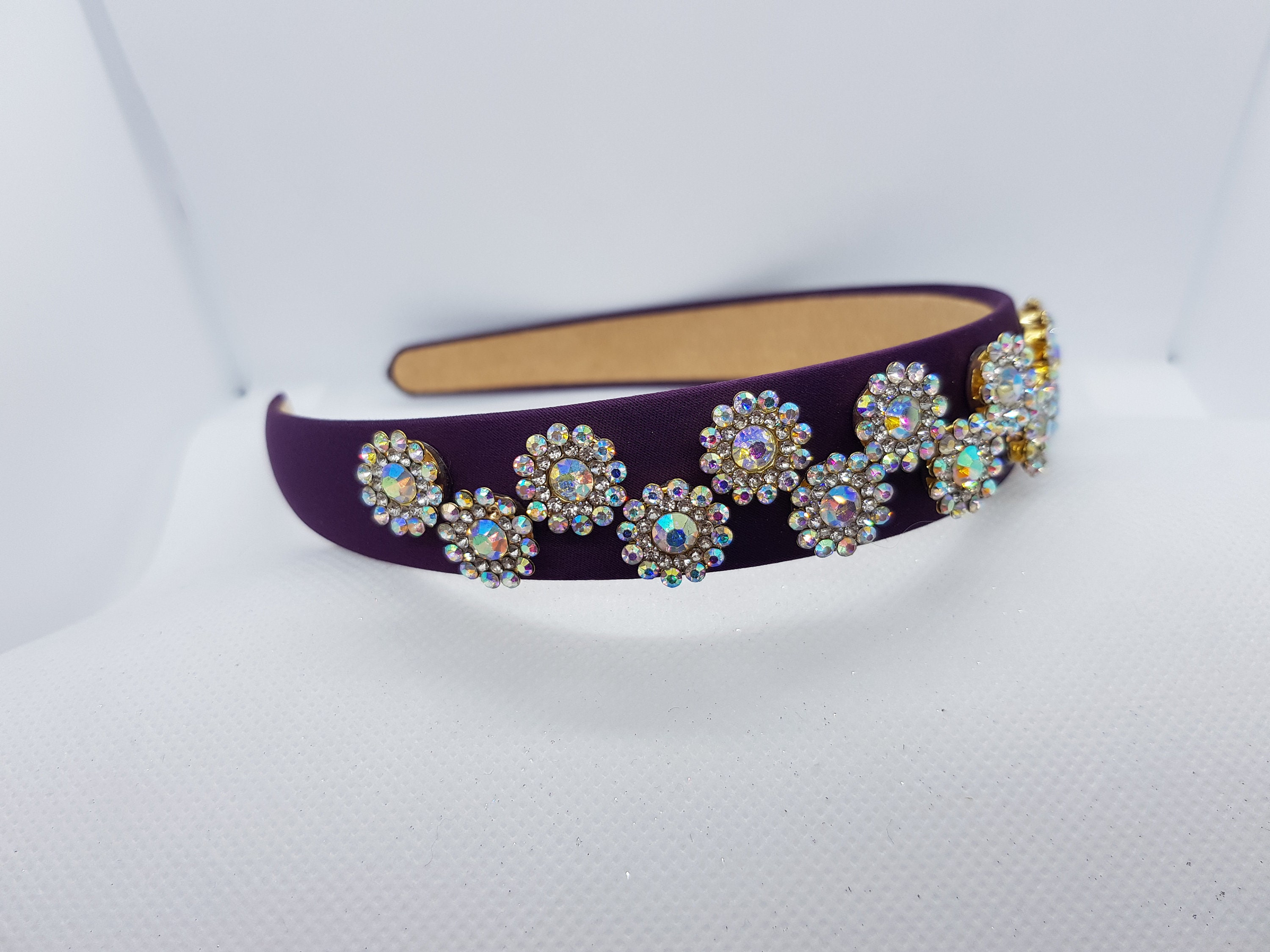 Pretty purple sparkly headband Etsy