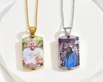 Personalized Ash Pendant, Urn Necklace, Engraving Photo/Name/Date/ Customized for Men Dog Cat Pet, Stainless Steel Ashes Memorial Keepsake