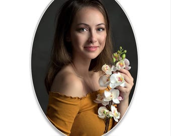 Personalized Memorial Porcelain Pictures On Ceramic Plaques, Oval Ceramics Images for Headstone, Ceramic Photo for Tombstone, Never Fading