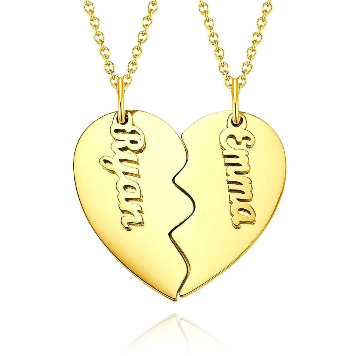 Custom broken heart necklace Clearance