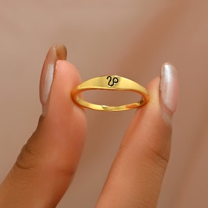 Bague zodiaque personnalisée • Bague lune et soleil personnalisées • Bijoux zodiaque • Bague astrologie femme • Bague constellation • Cadeaux d'anniversaire