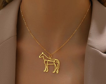 Collier nom personnalisé cheval, collier commémoratif animal, collier cheval cow-girl creux, équitation/cadeau de Noël, cadeau pour amateur de chevaux