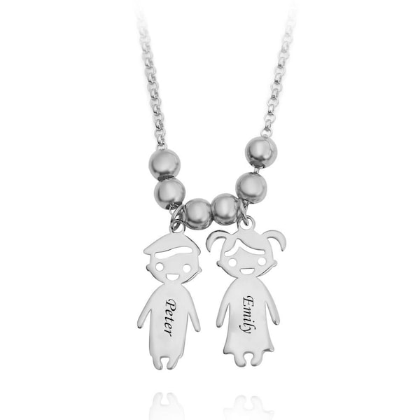 Boy Girl Necklace Etsy