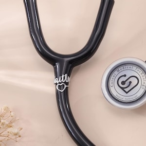 Stethoscope Name Tag Personalized, Stethoscope Charms ID Tag Gifts for Nurses, Doctors, RN, Medical Students